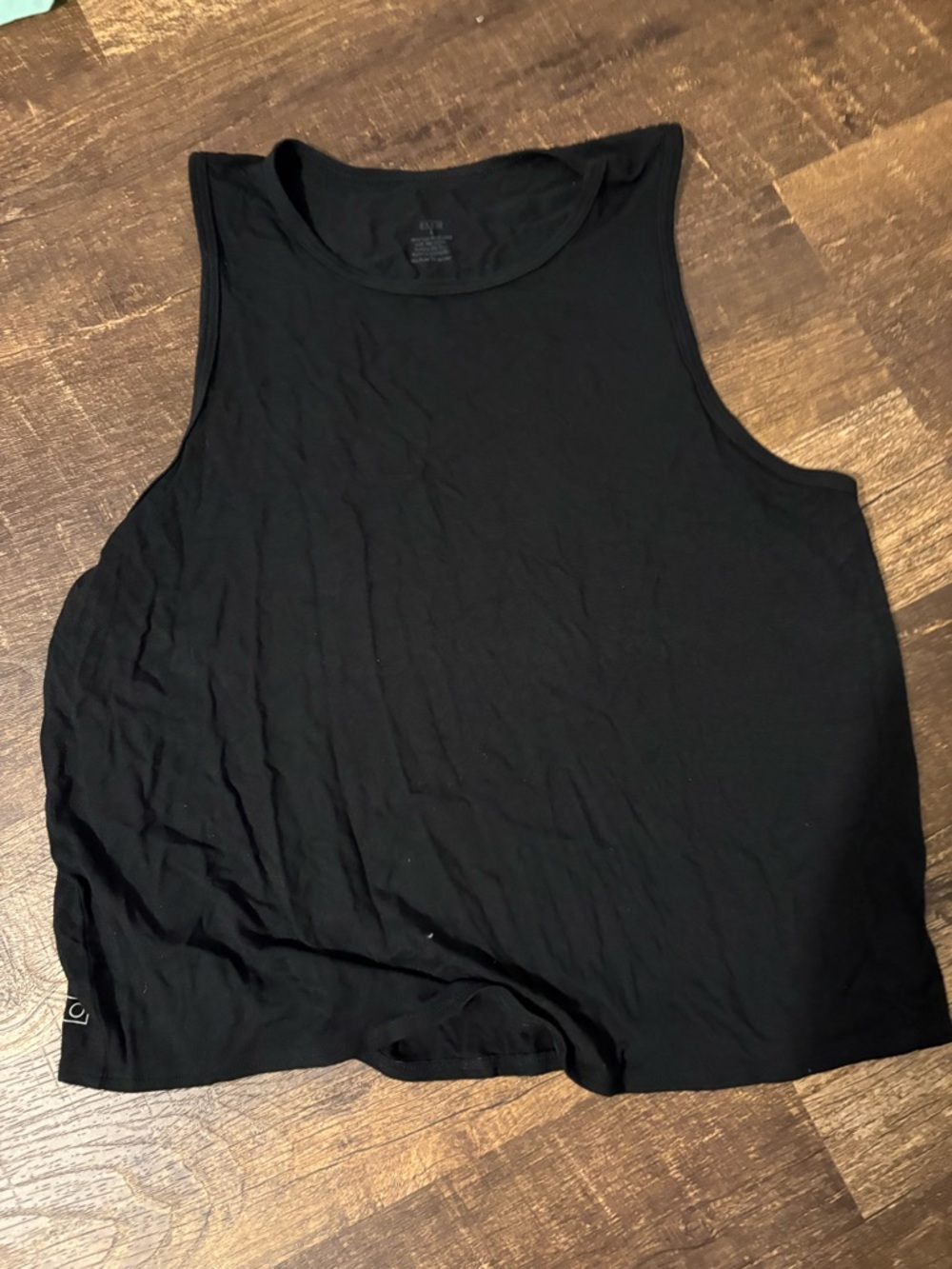 Fleo Black Muscle Tank Top